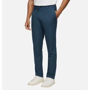 BANANA REPUBLIC Flat Front Slim-Fit Pants 32X29 Navy Blue Tech Performance NWT